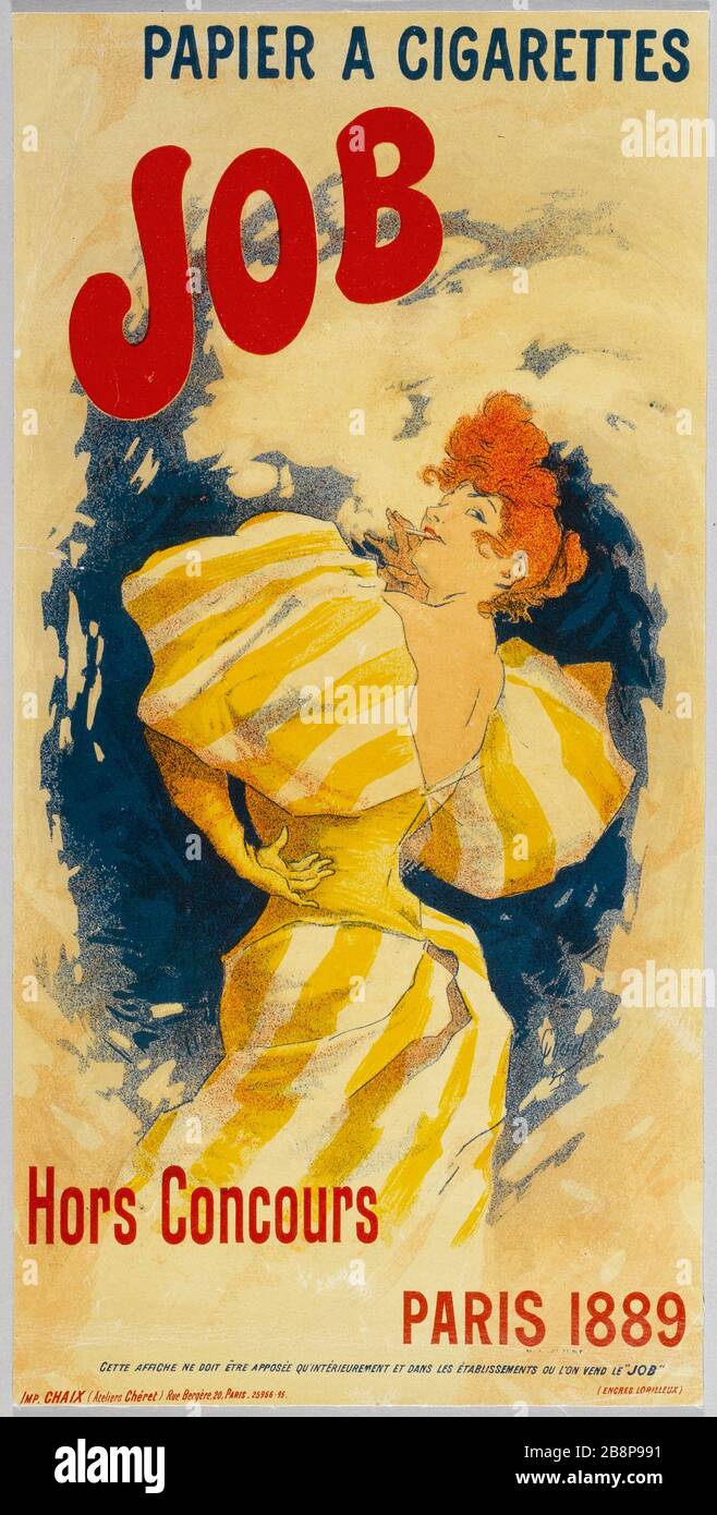 CIGARETTE PAPER JOB, EXHIBITION, PARIS 1889 Jules Chéret ; Imprimerie  Chaix. 