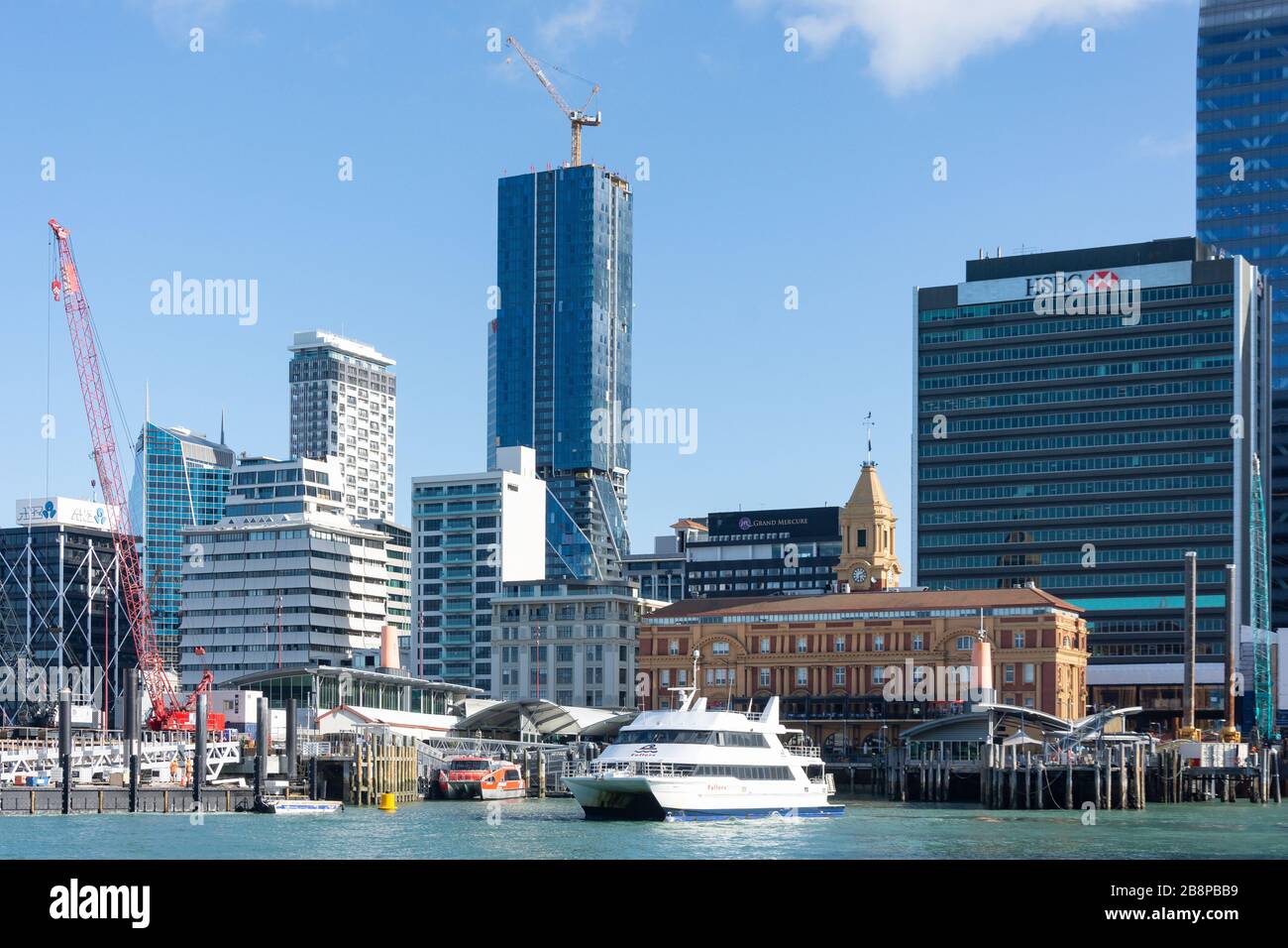 Auckland Waterfront and City Centre, Auckland, New Zealand Stock Photo