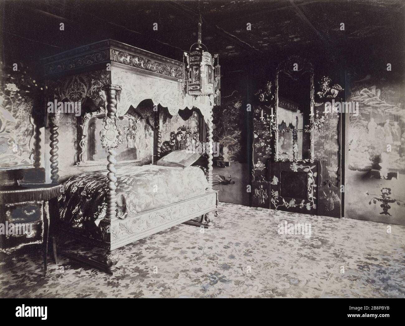 HAUTEVILLE FAIRY: CHAMBER OF JULIETTE DROUET Hauteville Fairy : chambre de Juliette Drouet. Paris, Maison de Victor Hugo. Stock Photo