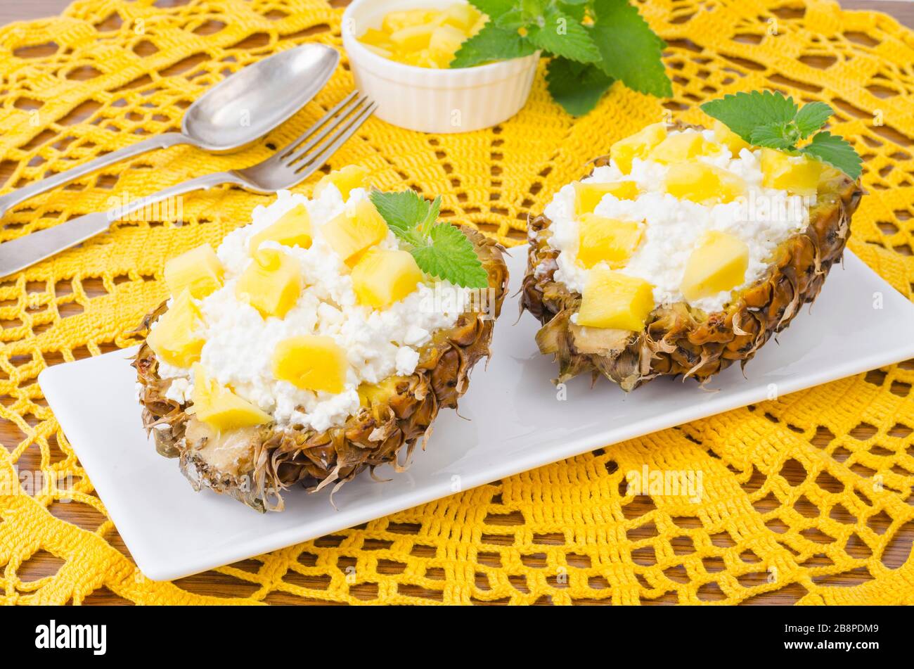 Diet menu. Weight loss program. Dairy products and fruits. Homemade