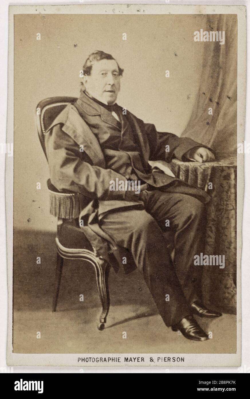 Portrait of Gioachino Rossini (1792-1868), (composer) Mayer Frères et Pierson. Portrait de Gioachino Rossini (1792-1868), compositeur. Tirage sur papier albuminé. 1860-1868. Paris, musée Carnavalet. Stock Photo