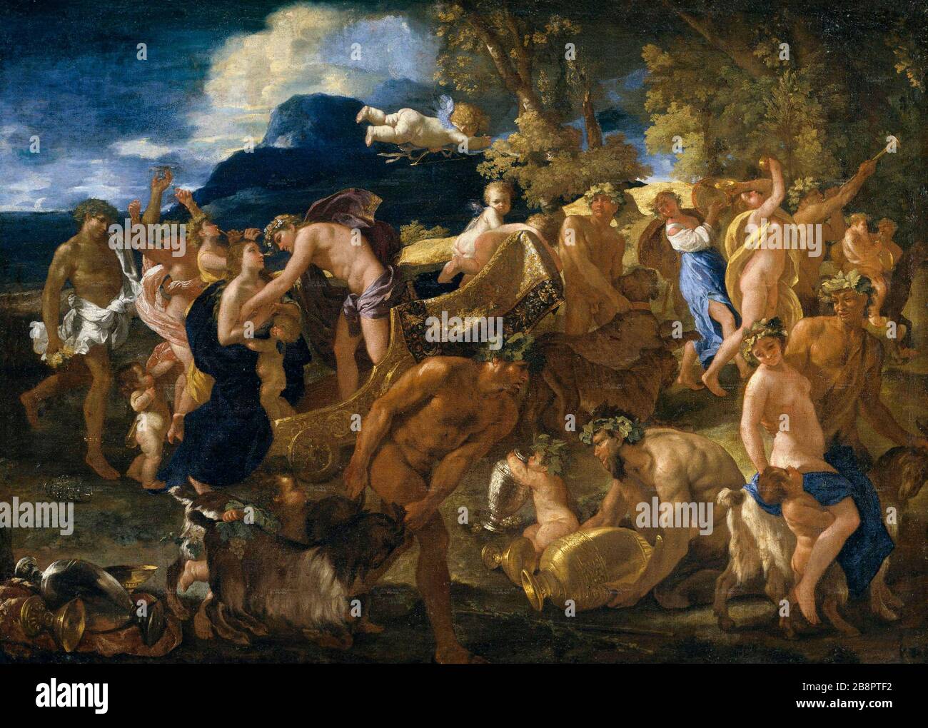 Bacchanal - Nicolas Poussin, circa 1625 Stock Photo