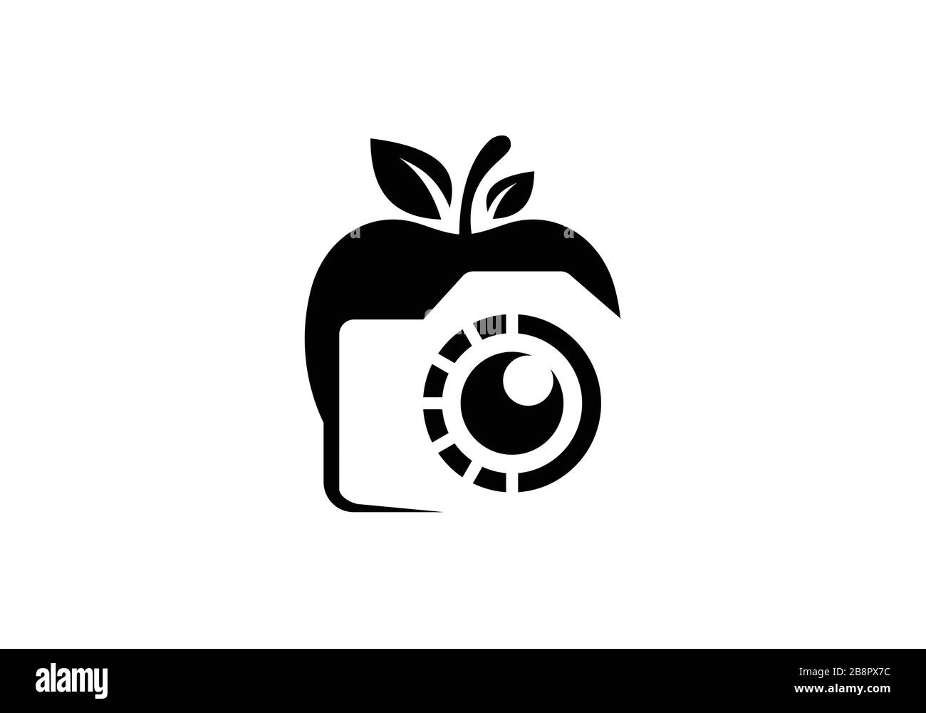 Apple logo sign symbol in flat style on white background Stock Vector ...
