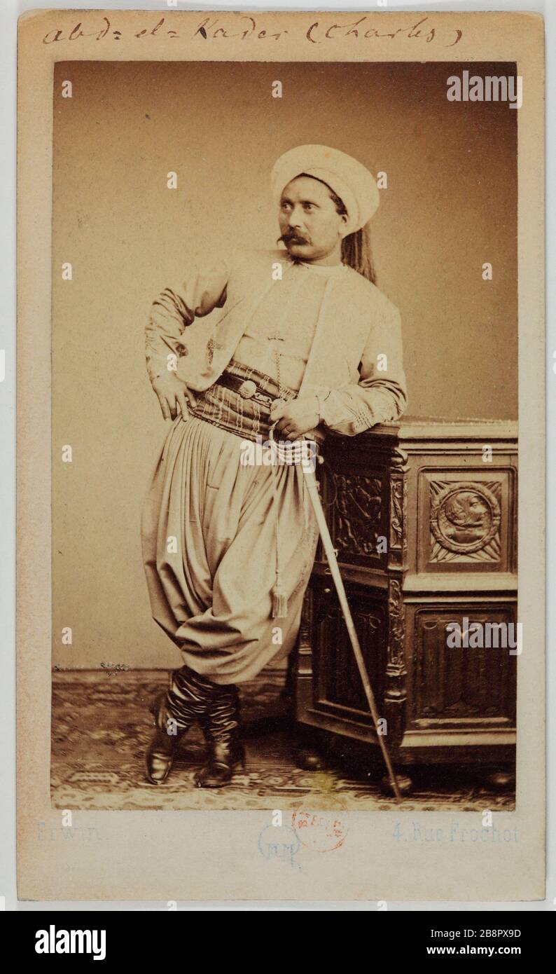 Portrait of Abd el Kader (El Hadj) (18071883) (Arab emir) Erwin