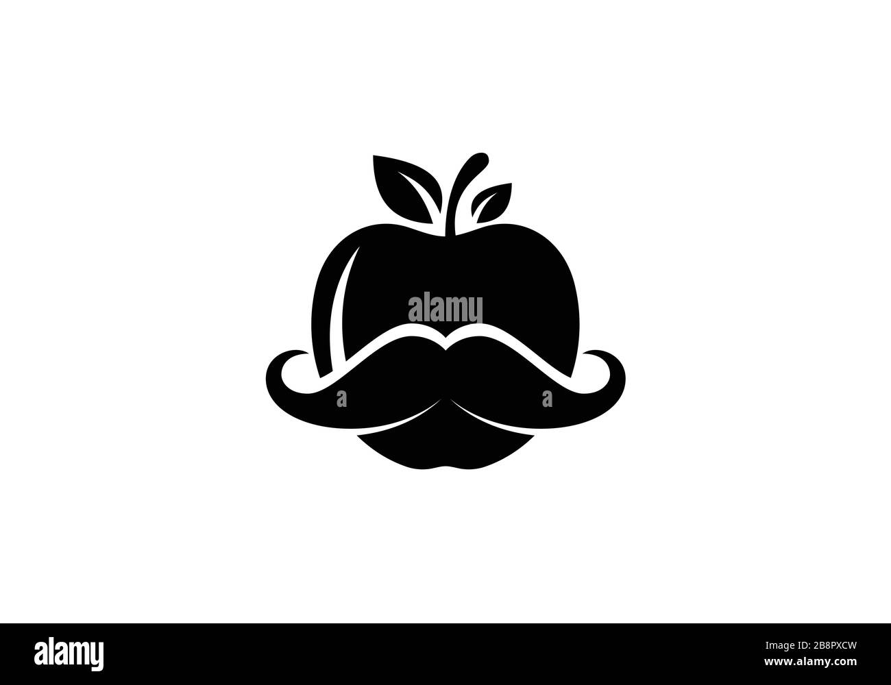 Apple logo sign symbol in flat style on white background Stock Vector ...
