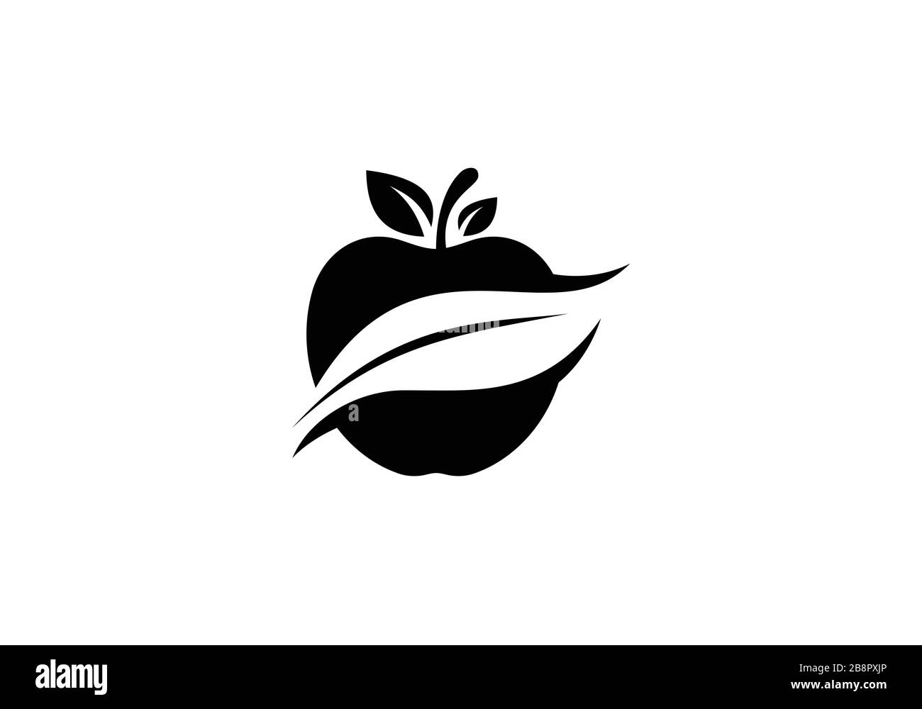 Apple logo sign symbol in flat style on white background Stock Vector ...