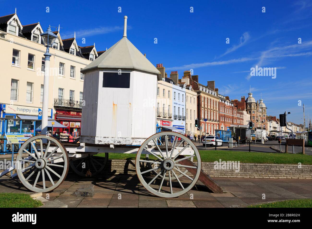 Royal Bathing Hut,, Weymouth, Dorset, England, United Kingdom Stock