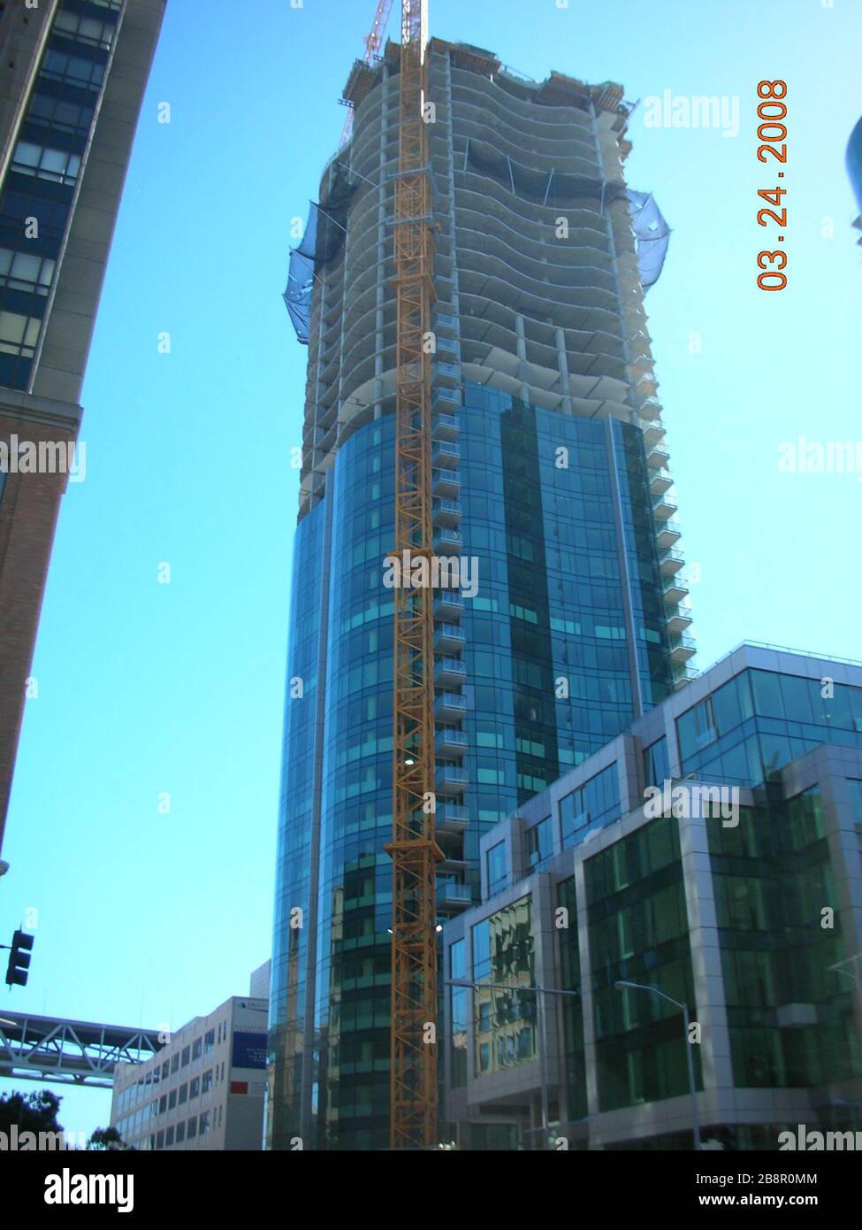 'English: The Infinity (300 Spear Street) tower I under construction in San Francisco. The Spear Street midrise is on the bottom left.; 24 March 2008; Own work (Original caption:  I created this work entirely by myself) Transferred from en.wikipedia to Commons by User:Magnus Manske using CommonsHelper.; Cheers. Trance addict - Armin van Buuren - Oceanlab; ' Stock Photo