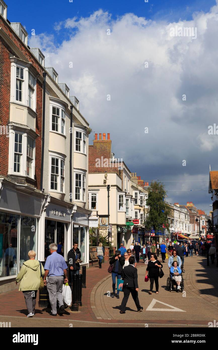 St. Mary's Street, Weymouth, Dorset, England, United Kingdom Stock