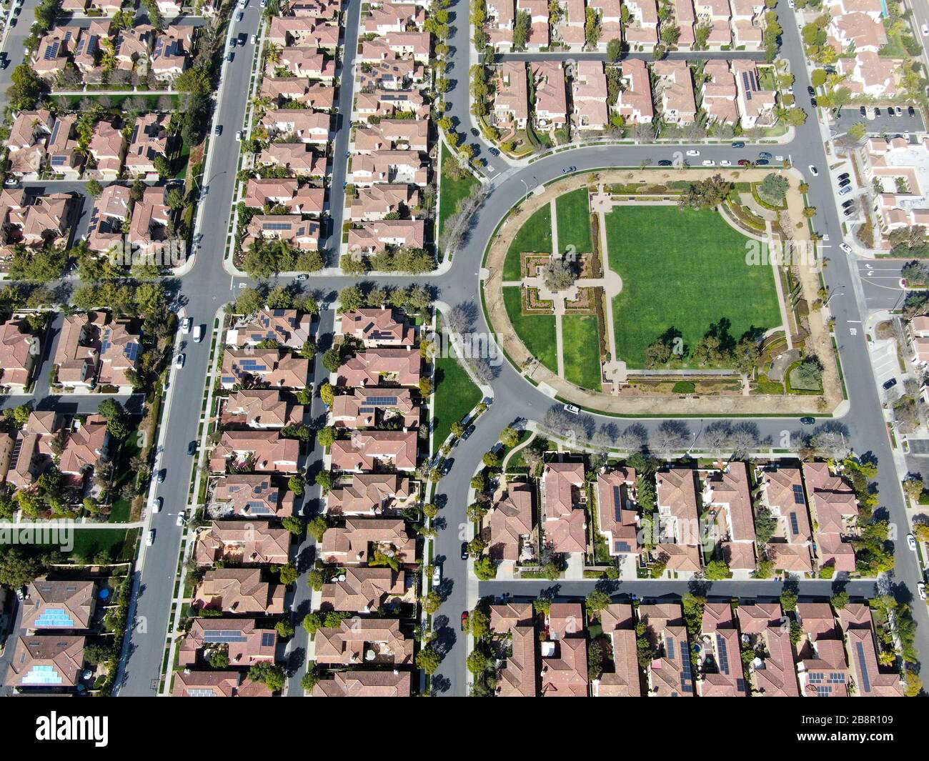 Aerial View Of Neighborhood Tens Of Thousands Of Homes Will Be Built