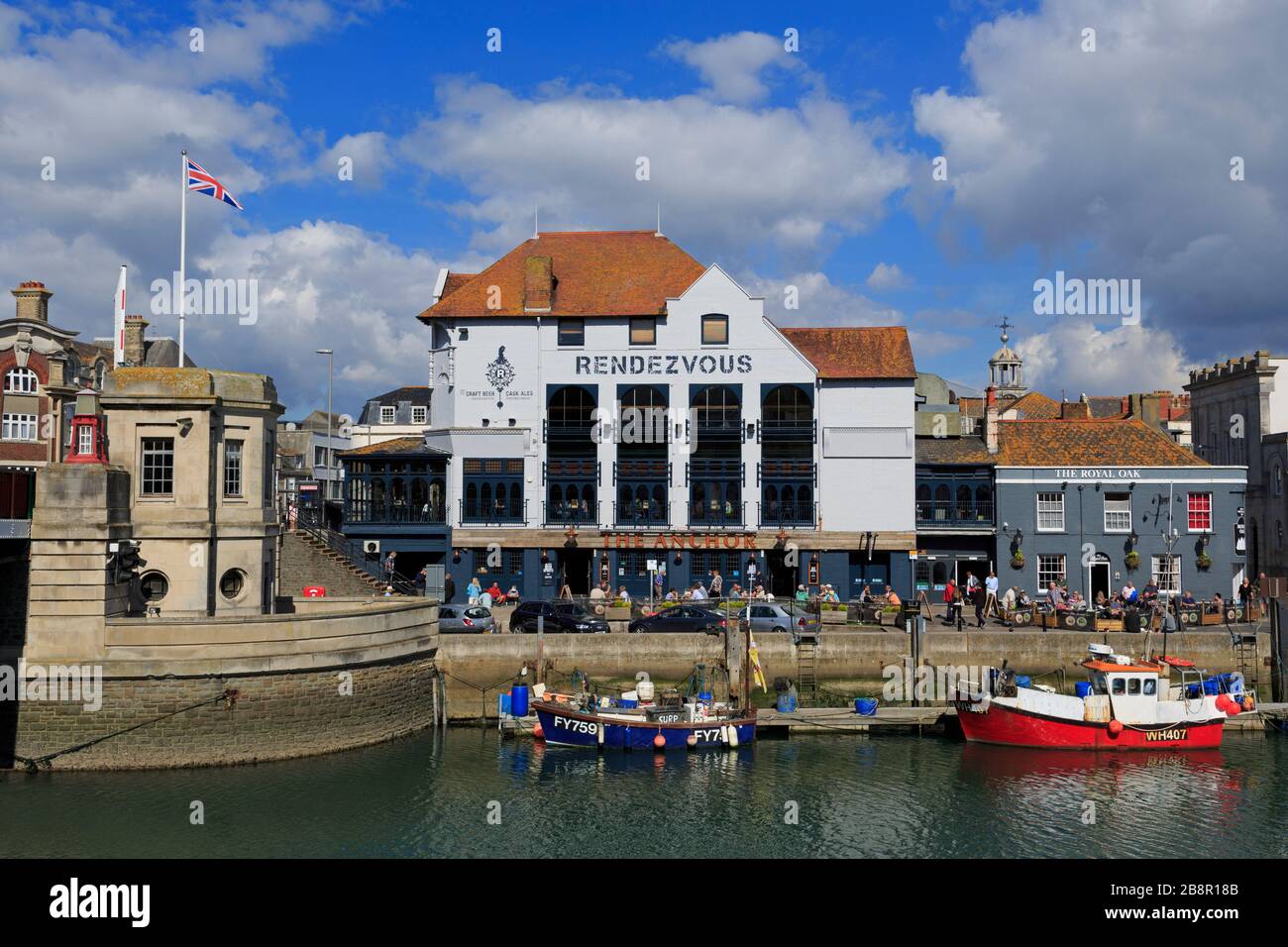 Rendezvous Pub, Custom House Quay, Weymouth, Dorset, England, United Kingdom Stock Photo Alamy
