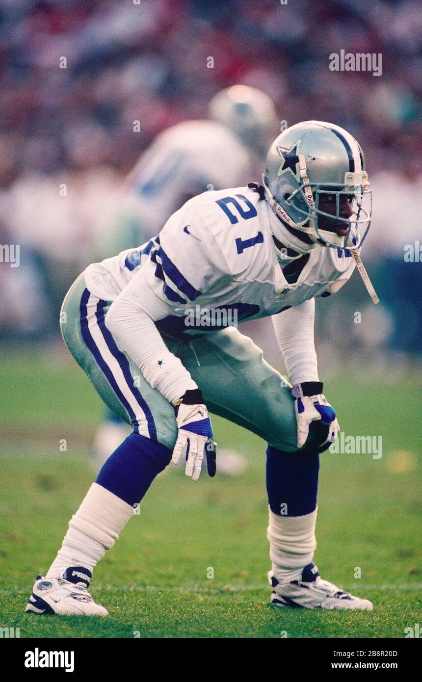 Deion Sanders Dallas Cowboys Editorial Image - Image of helmet, neon:  35340935