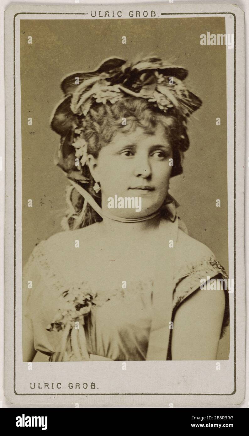 Portrait Dartaud (Anna Godot, called) (18 -1887), (actress) Portrait de Dartaud (dite Anna Godot, décédée en 1887), actrice, avant 1887. Photographie d'Ulric Grob (actif à partir de 1861). Paris, musée Carnavalet. Stock Photo