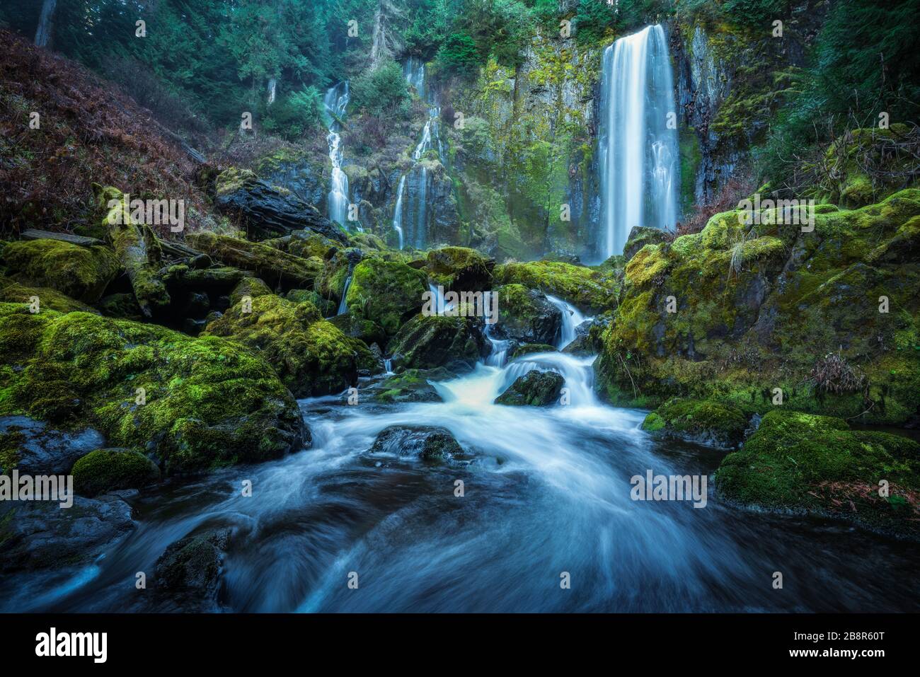 Waterfall in Washington Stock Photo