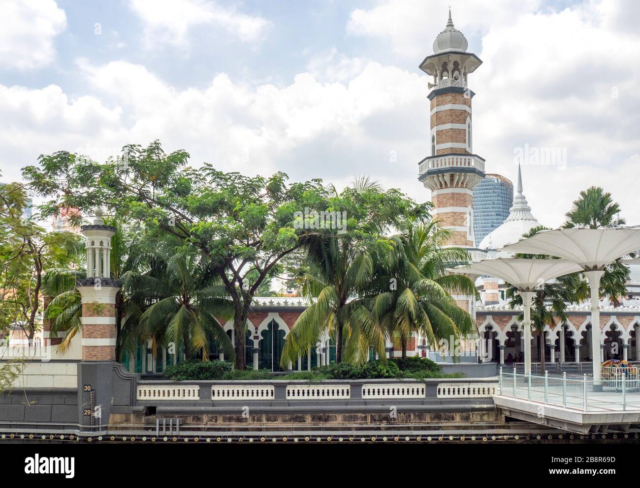 Sultan Abdul Samad Jamek Mosque and minaret City Centre Kuala Lumpur Malaysia. Stock Photo