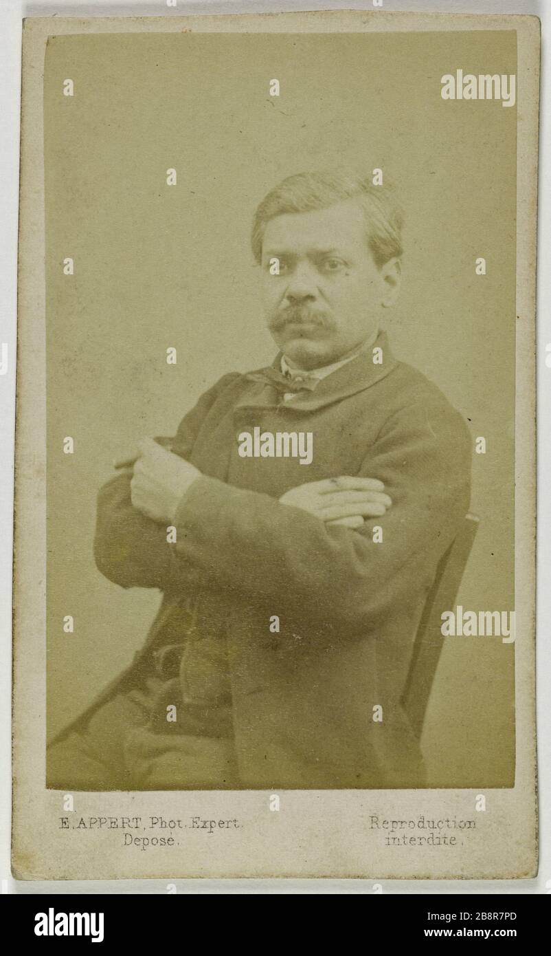 Portrait of Genton, (guard chief Roquette) Portrait de Genton, (gardien chef de la Roquette). Carte de visite (recto). Photographie de Ernest Charles Eugène Appert (1830-1890). Tirage sur papier albuminé, 1870-1890. Paris, musée Carnavalet. Stock Photo
