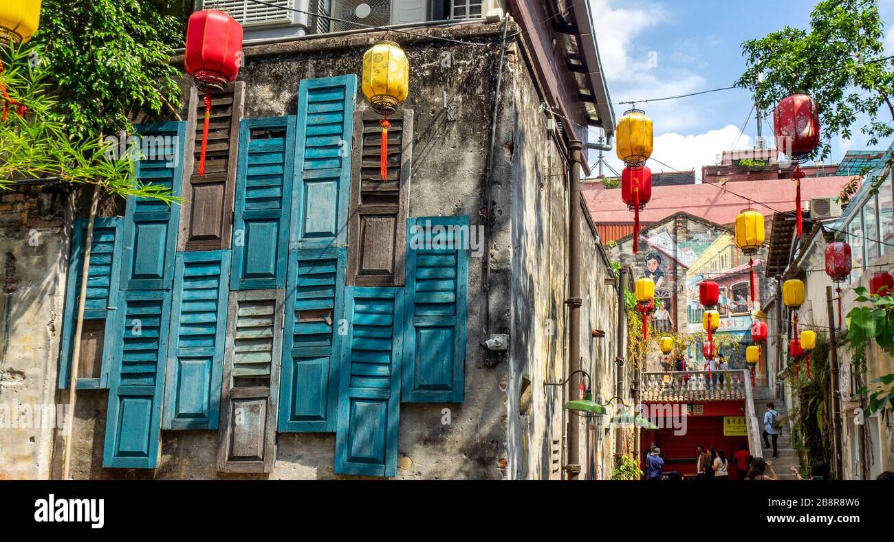 Kwai Chai Hong restoration of neglected laneway Lorong Panggung Chinese