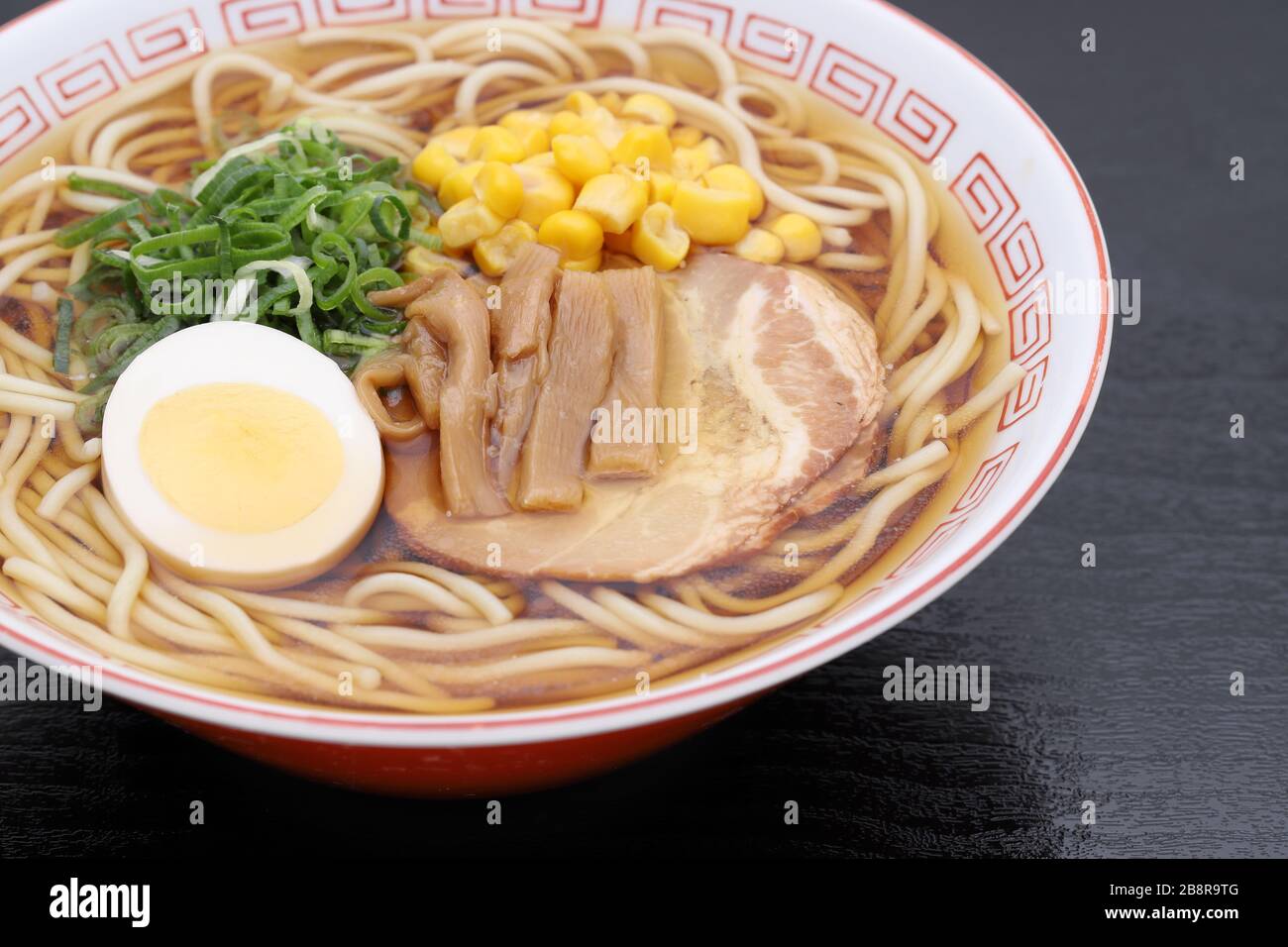 Japanese Soy sauce ramen noodles in a bowl on tray Stock Photo Alamy