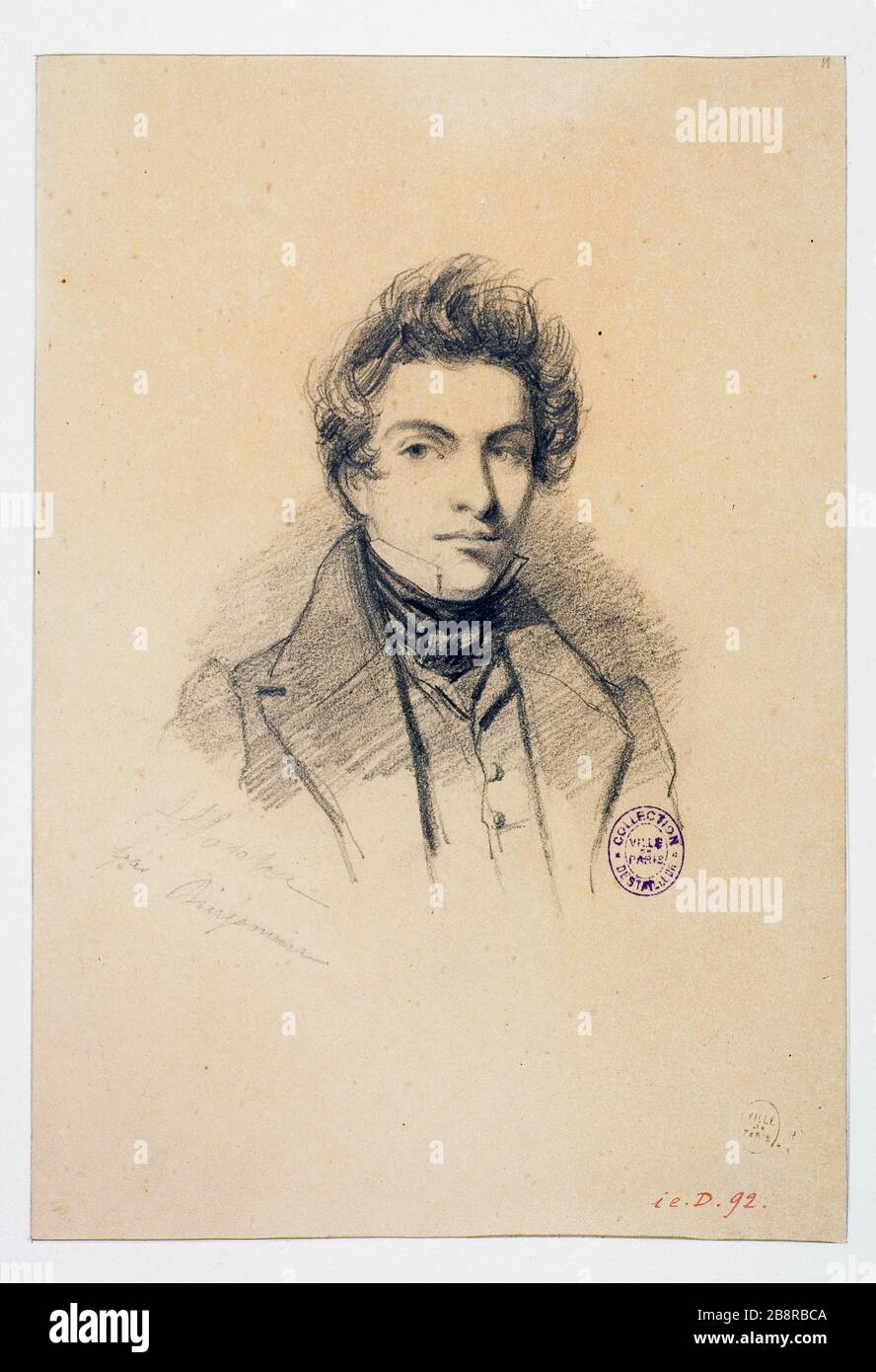 PORTRAIT OF Alophe (1812-1883), painter and lithographer Benjamin ...