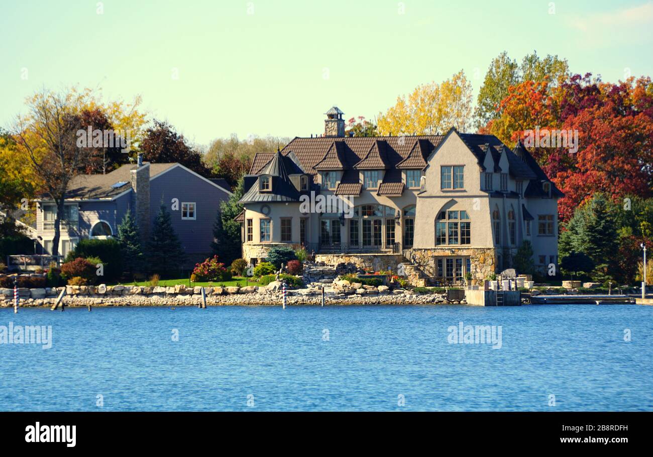 Alexandria Bay, New York, U.S.A October 24, 2019 The view of