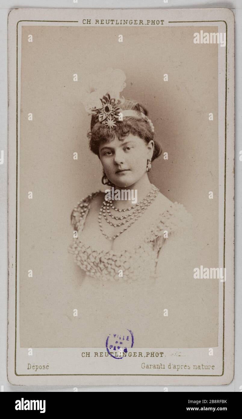 Portrait of Madeleine (actress) Portrait de Madeleine, actrice. Carte ...
