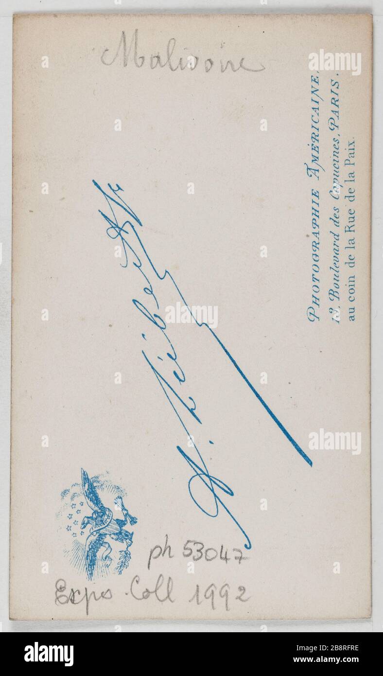 Portrait of MALIVOIRE (actress) Portrait de Malivoire, actrice. Carte