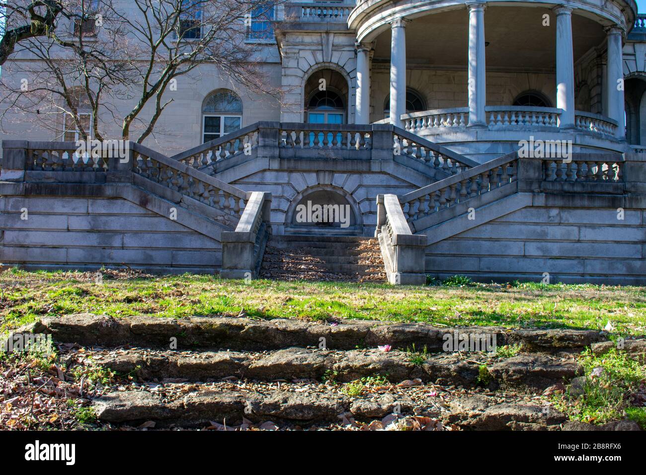 A Set of Steps at the Elkins Estate Court Yard Stock Photo - Alamy