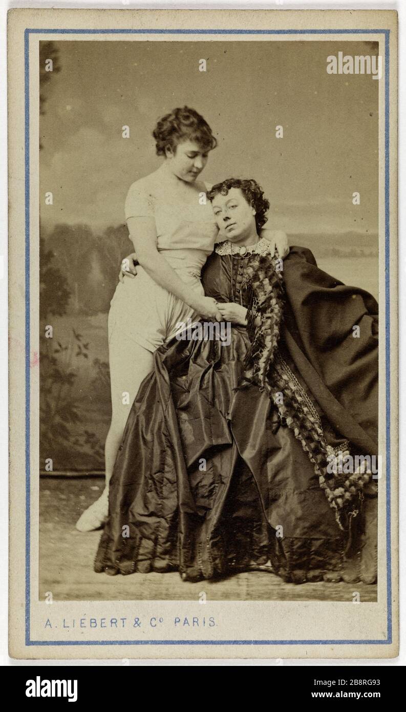CDV 1867 Liébert. Alexandre Dumas et Adah Isaacs Menken