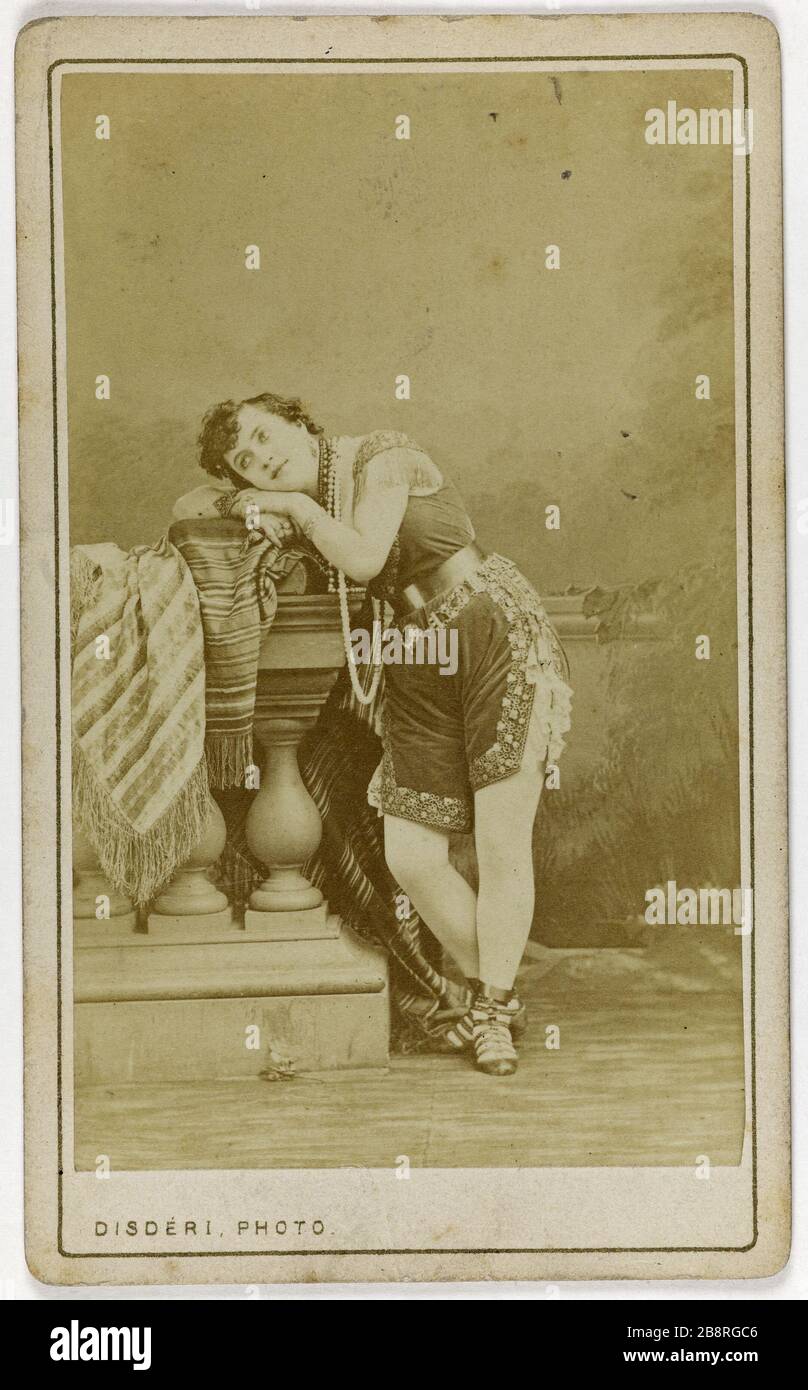 Liébert, Paris – Tirage Albuminé Original De 1865, Alexandre Dumas Et Adah Isaacs Menken (7x9,5 Cm)