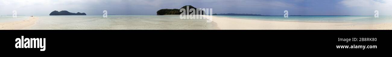 Sunny view of the Kemurbeab island at Palau Stock Photo