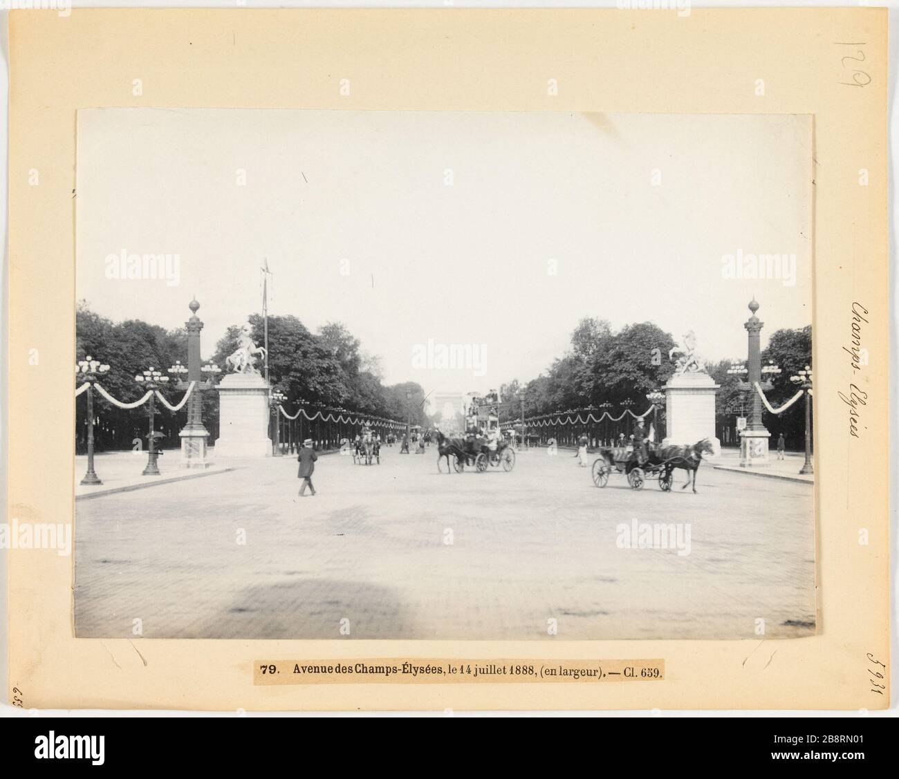 Vintage Paris The Champs Elysees Avenue and the Horses of Marly