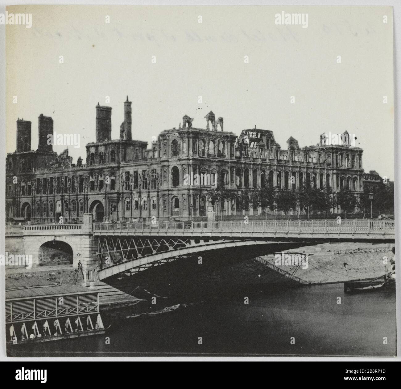 City Hall and the Bridge of Arcola. The Town Hall and the Bridge of