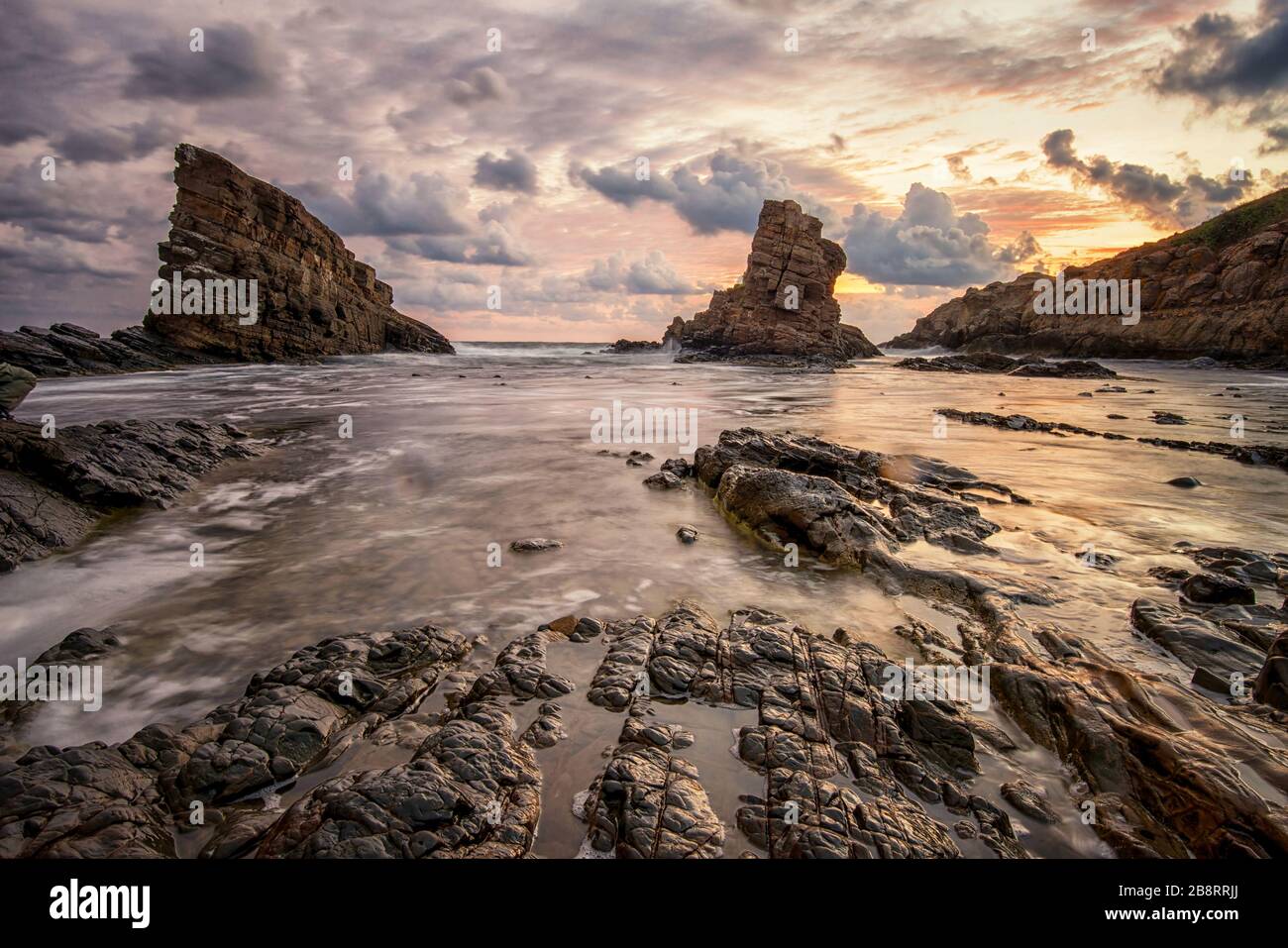 Seascape with rocks Stock Photo - Alamy