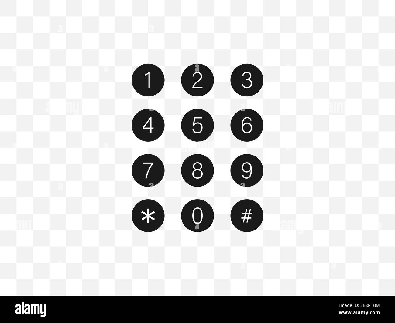 Interface keypad, numbers icon. Vector illustration, flat design. Stock Vector