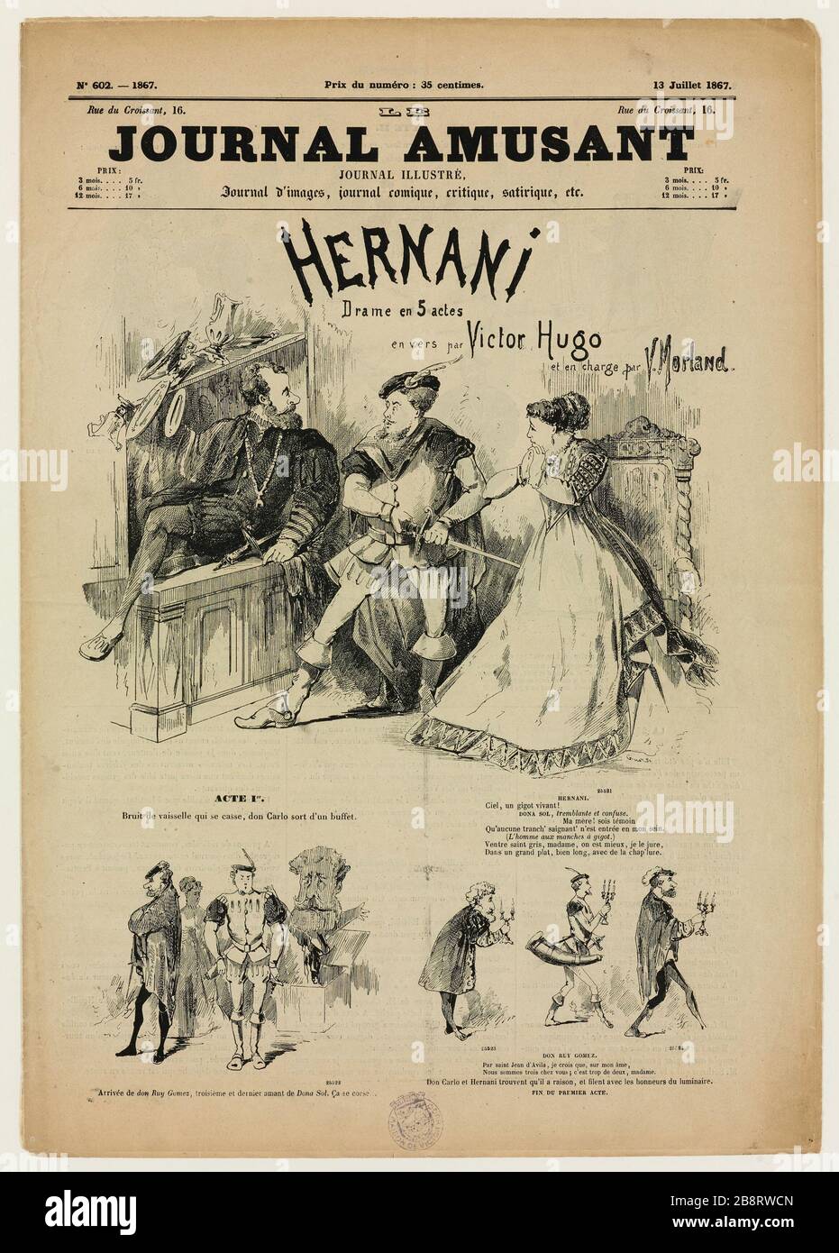 Hernani, a drama in five acts in verse by Victor Hugo and supported Stock  Photo - Alamy