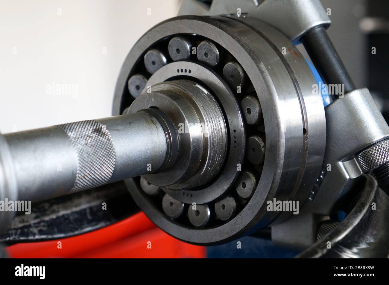 metal mechanical bearing on shaft technology Stock Photo Alamy