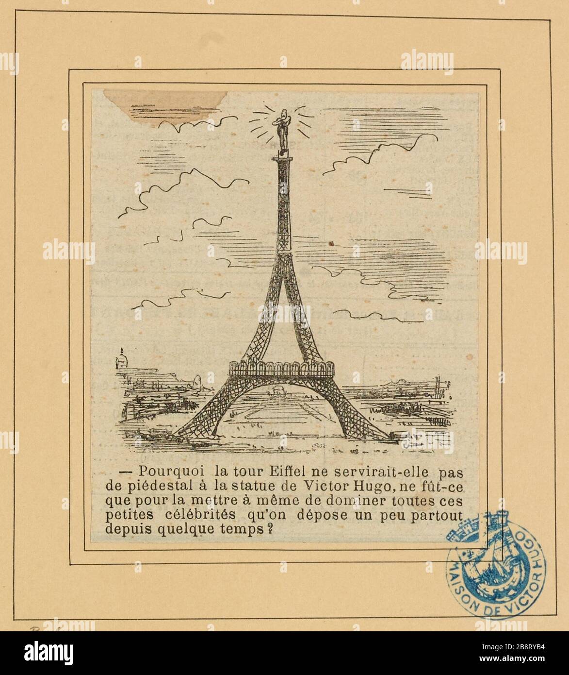 Cartoon: Victor Hugo and the Eiffel Tower Stock Photo - Alamy Cartoon: Victor Hugo and the Eiffel Tower Stock Photo - Alamy