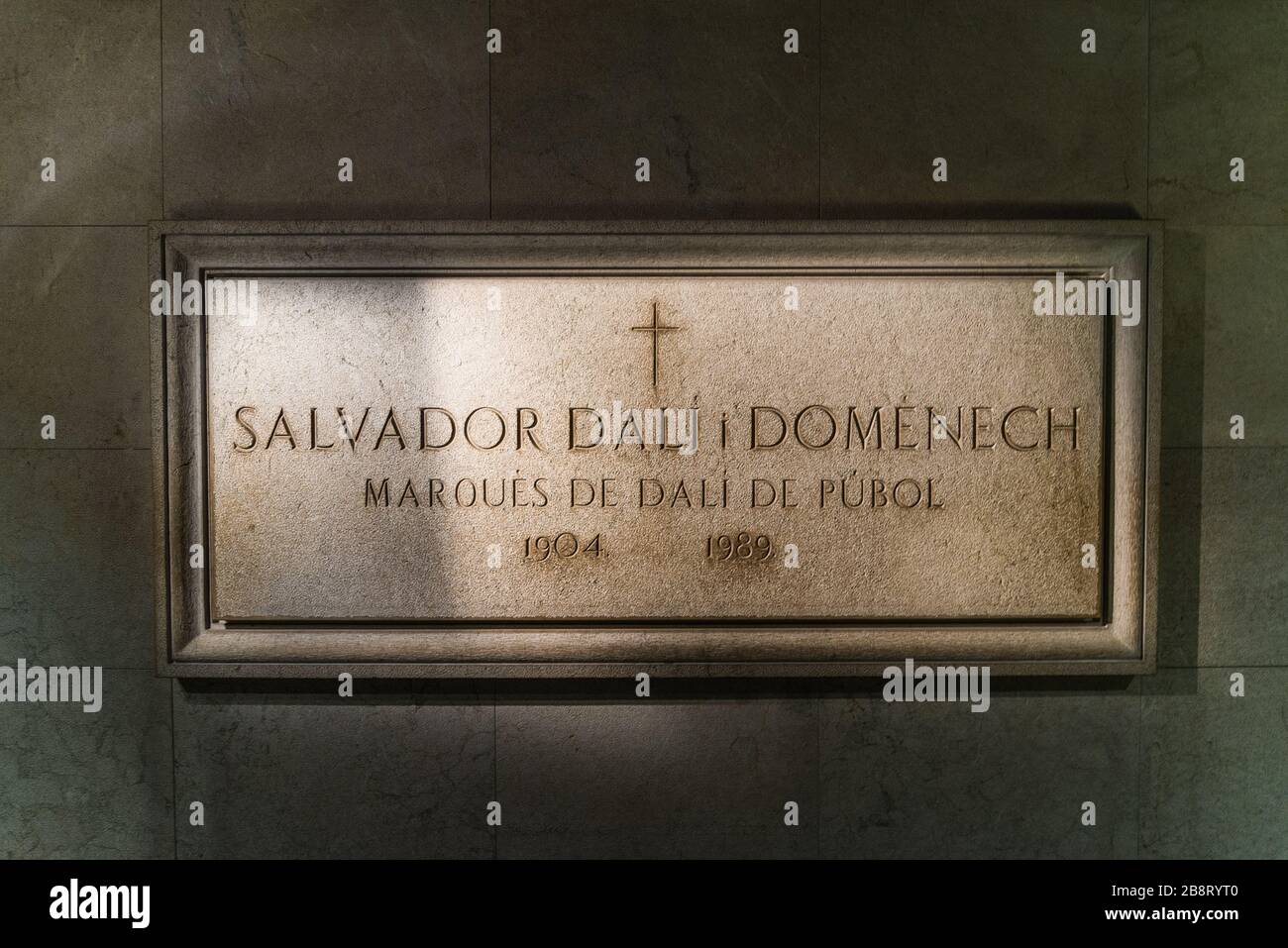 Figueres, Spain - August 3, 2019: Tomb of Salvador Dali Stock Photo