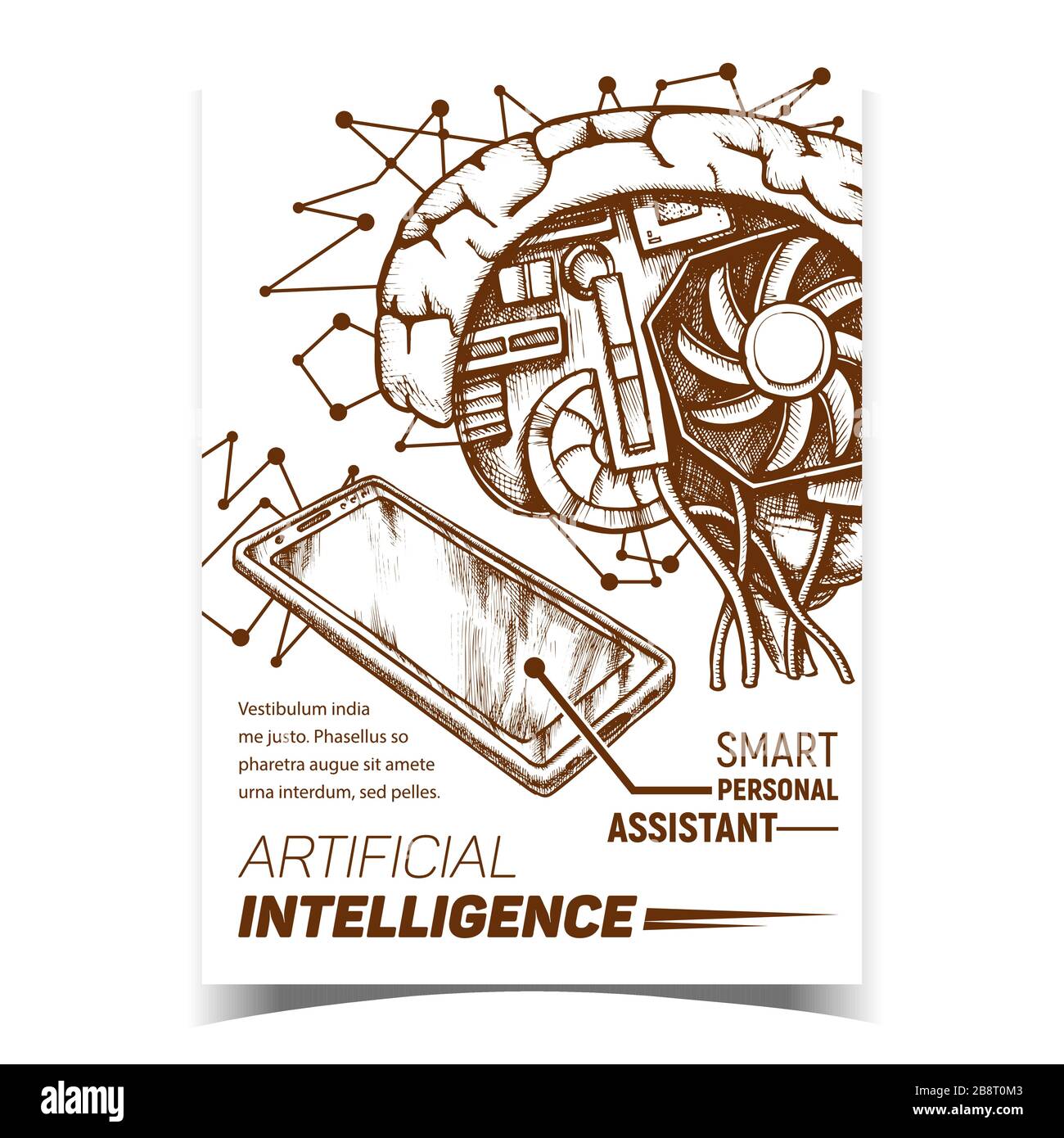 Artificial Intelligence Ai Promotion Banner Vector Stock Vector