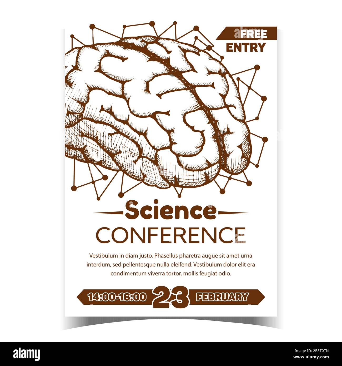 Anatomical Science Conference Promo Poster Vector Stock Vector