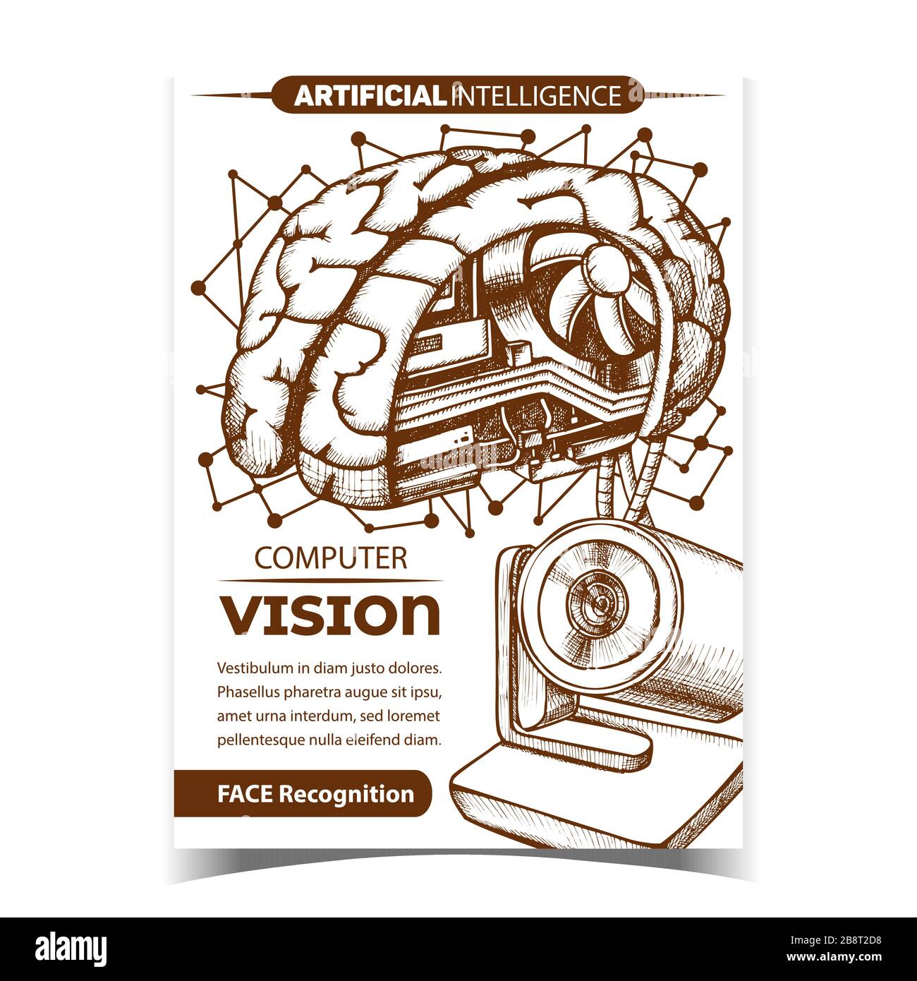 Computer Vision Creative Advertising Banner Vector Stock Vector Image ...