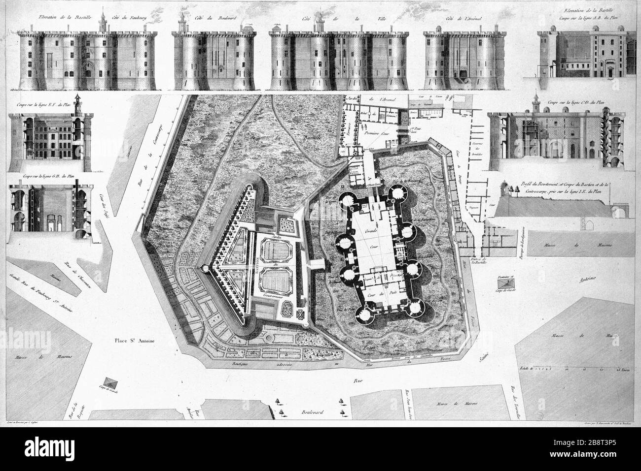 Plan of the bastille hi-res stock photography and images - Alamy