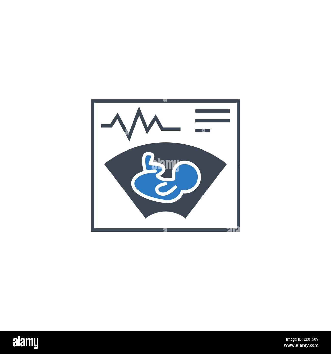 Ultrasound related vector glyph icon. Stock Vector