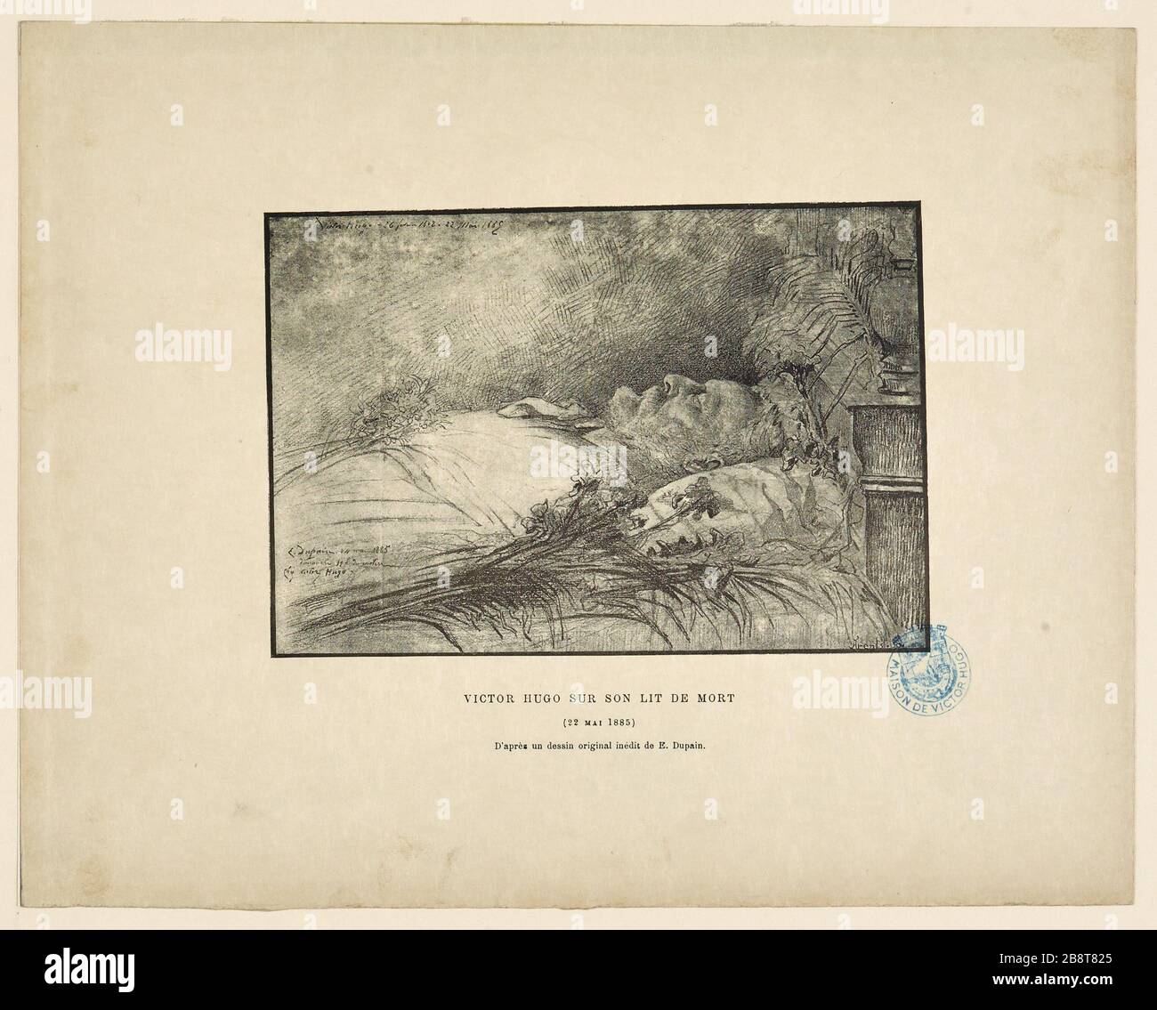 Victor Hugo on his deathbed Stock Photo - Alamy