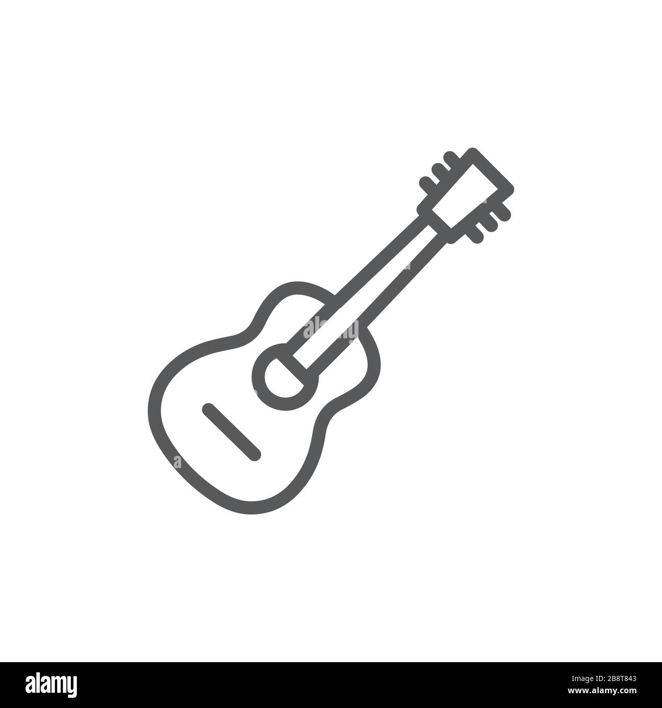 Guitar Line Icon on white background Stock Vector