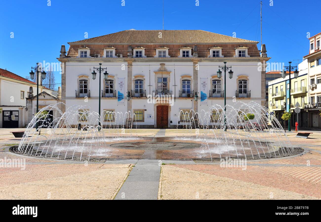 Portimao, Portugal - March 2, 2019: View of the town square in Portimao resort, Portugal. Stock Photo