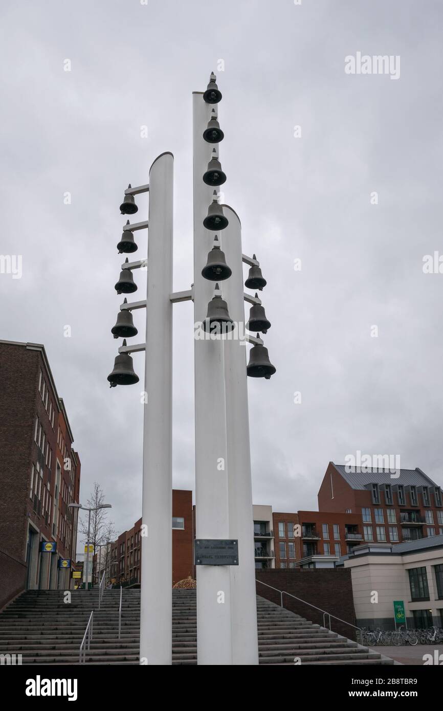 Scenic carillon or chimes in the centre of the town of Waddinxveen, Holland Stock Photo