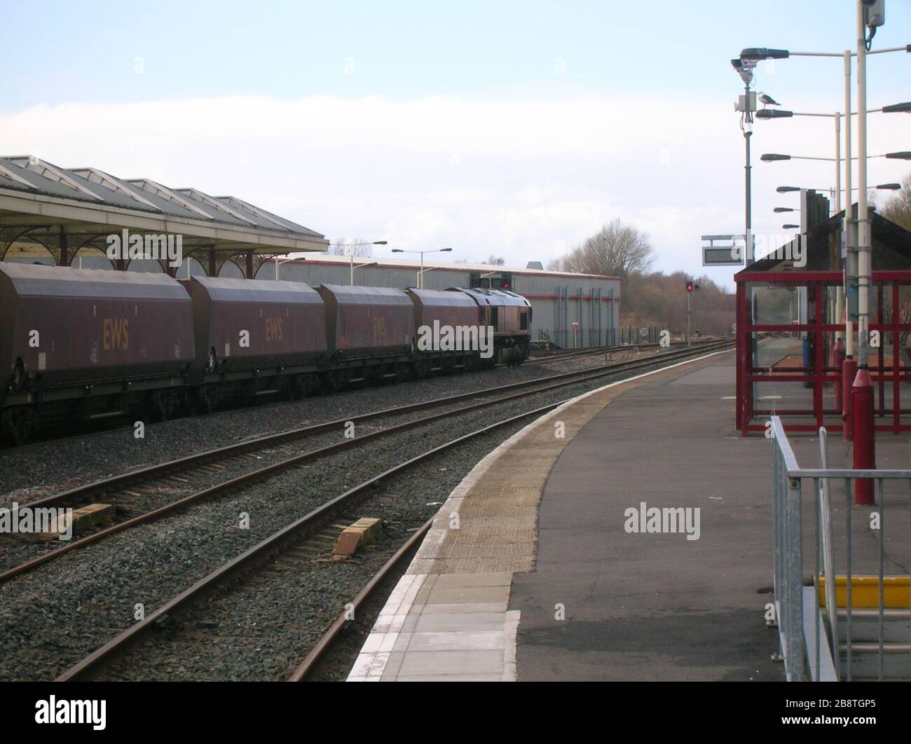 'English: Kilmarnock station from platform 4. East Ayrshire, Scotland. Glasgow - Dunfries - Carlisle line.; 8 April 0010; self-made - Roger Griffith; Rosser (talk); ' Stock Photo