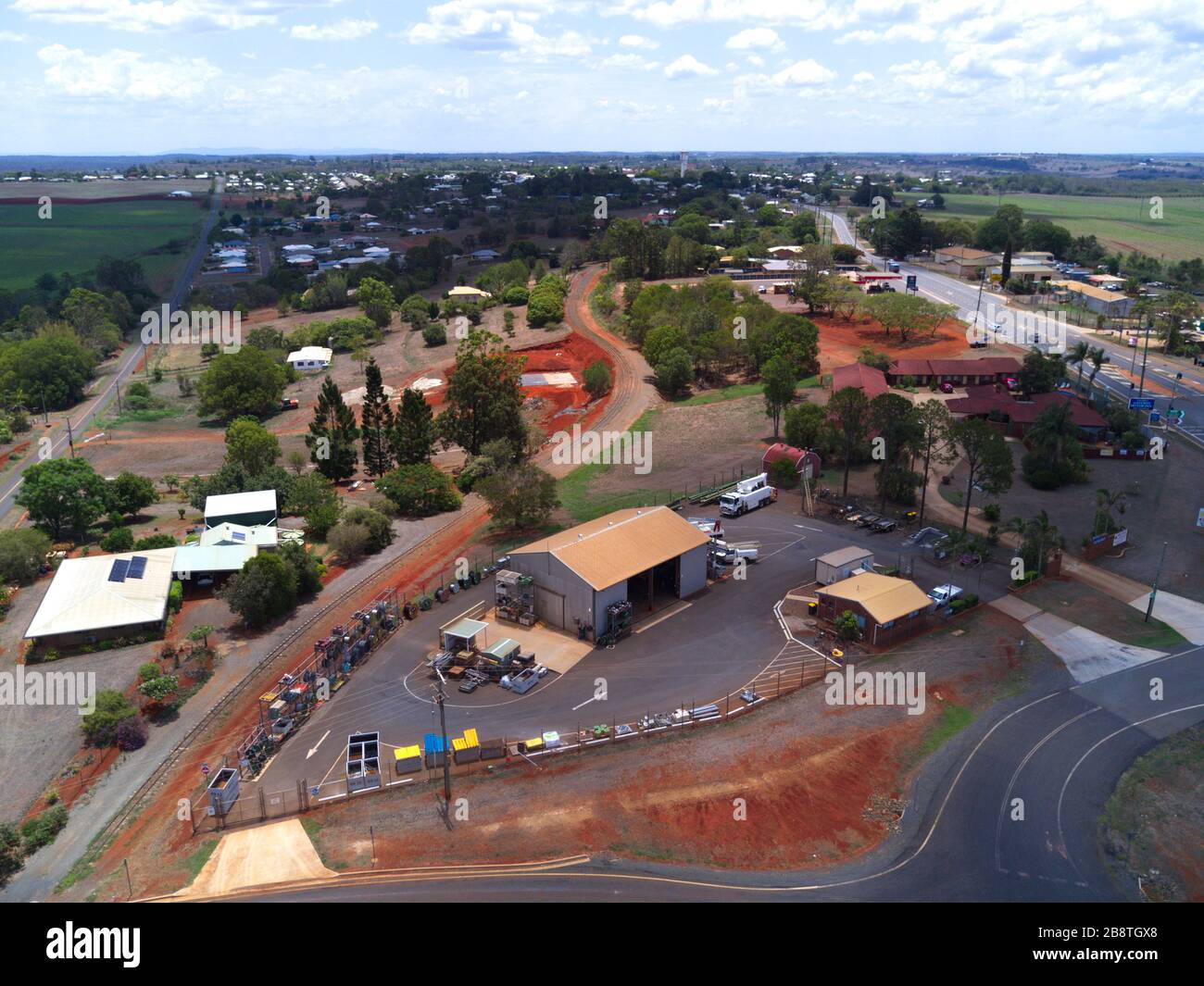 Aerial of Childers Queensland Australia Stock Photo Alamy