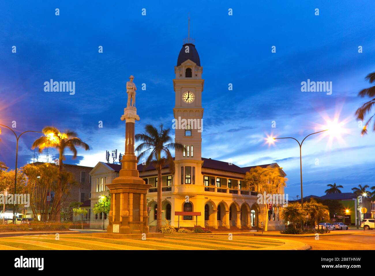 Historic Post Office building on Bourbong Street Bundaberg Queensland Australia Stock Photo